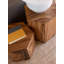 Honey Comb Solid Wood Block End Table-125005779