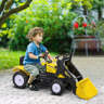 Jiafan Aosom Kids Manual Pedal Ride-On Excavator With Front Loader ...