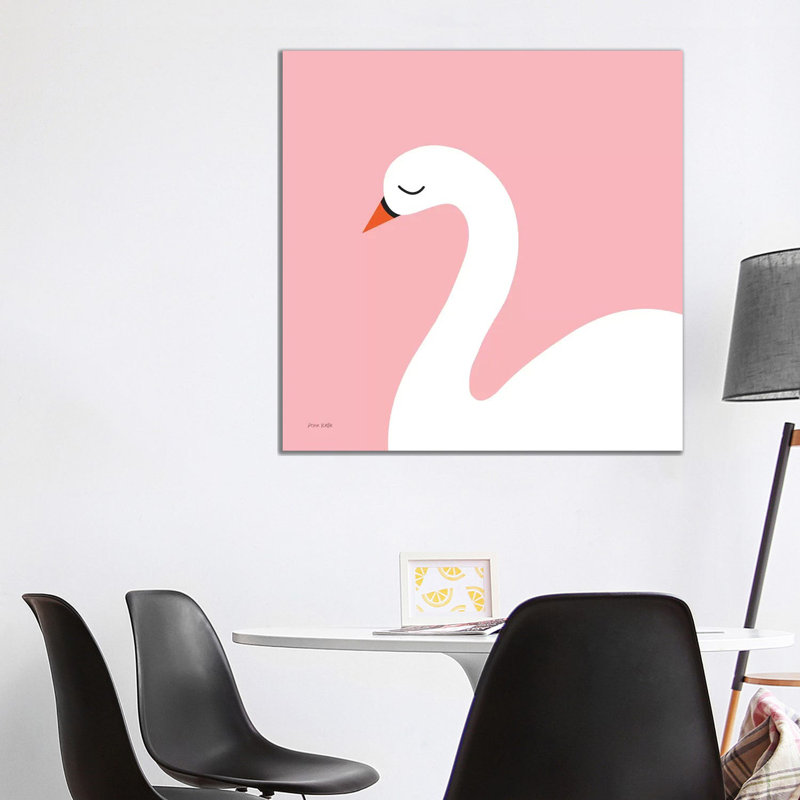 Swan by Ann Kelle - Wrapped Canvas Print, 93.98 cm H x 93.98 cm W x 1.91 cm D