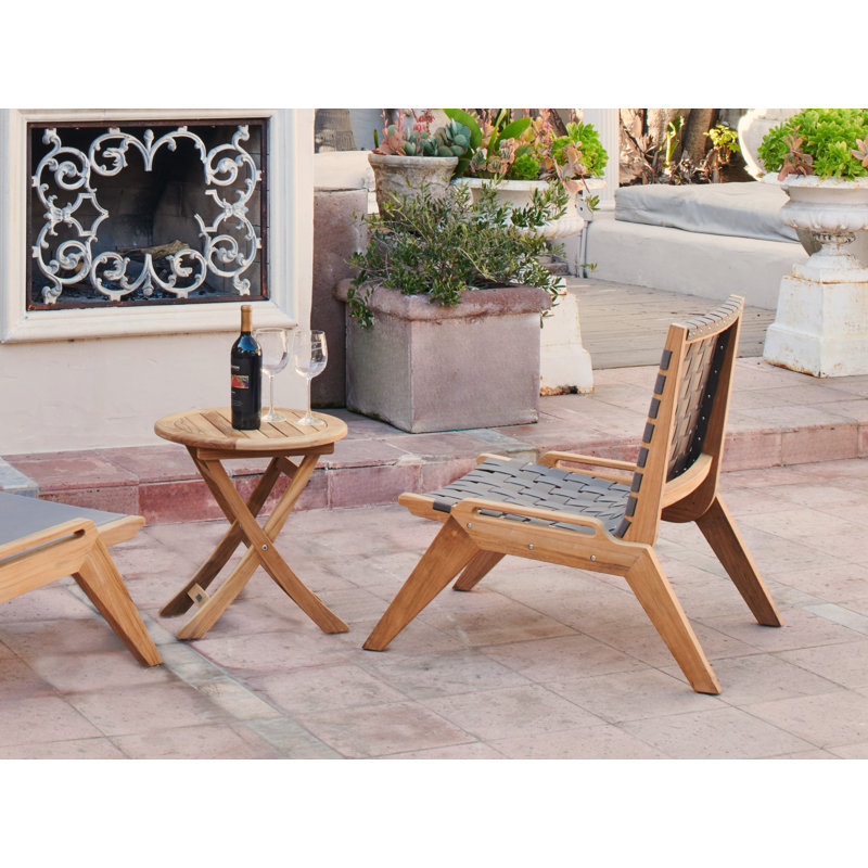 Draper Teak Outdoor Woven Chat Chair