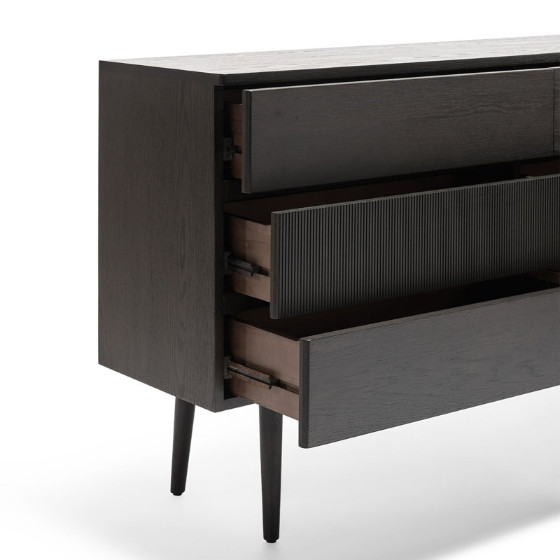 Modern Retro Style Sideboard, Black
