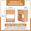 29.5cm W Manufactured Wood Bedside Table