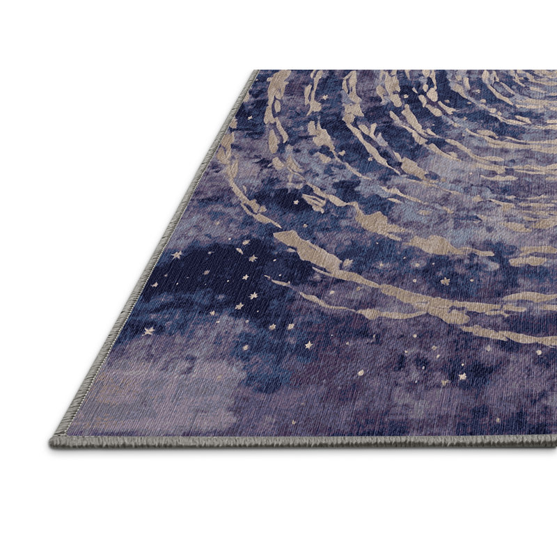 Machine Washable Gray Area Rug, Rectangle 6' x 9'