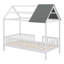 Lit simple en bois avec clôture de protection-1837447233