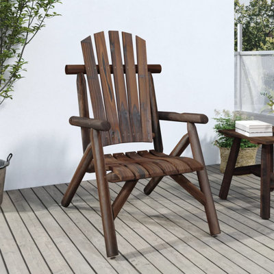 Solid Wood Outdoor Dining Armchair