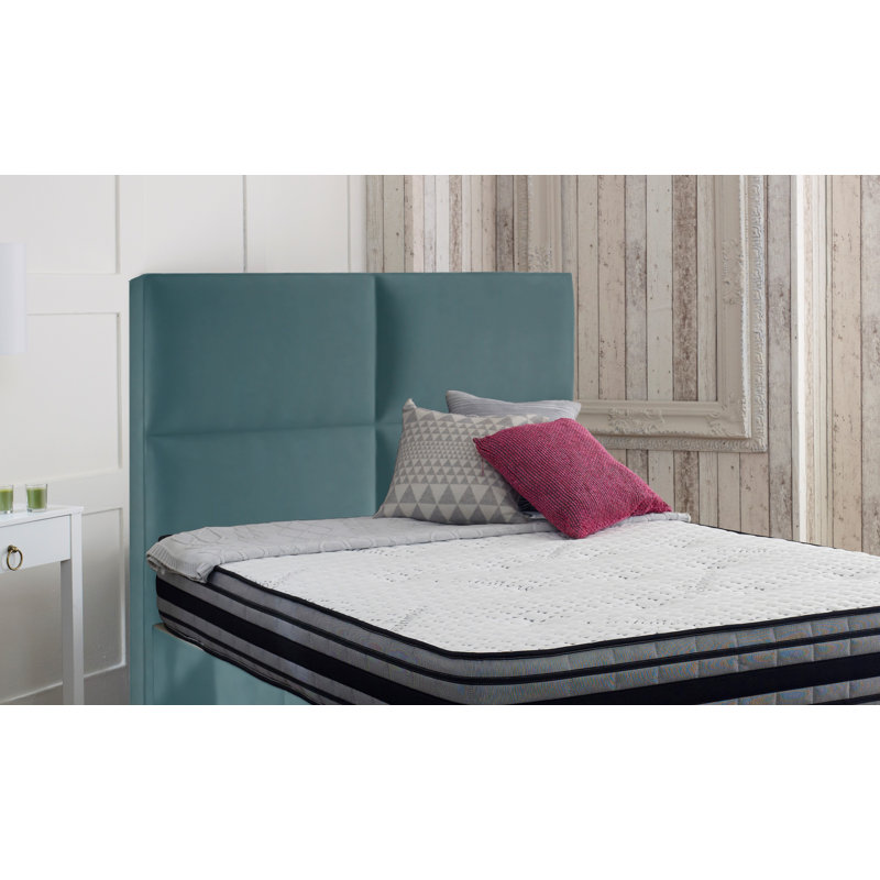Margret Upholstered Velvet Headboard, Single (3'), Sky Blue