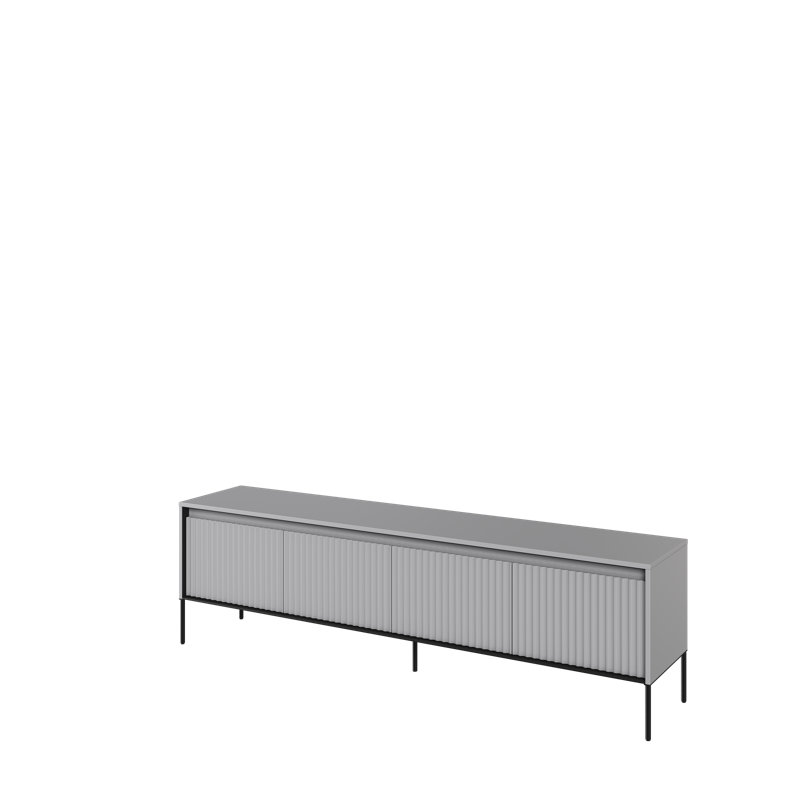 Alterizio Unfinished TV Stand, Ligh Grey/Black, 193cm W