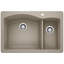 Diamond Silgranit 33" L x 22" W Double Basin Drop-In/Undermount Sink-13651664