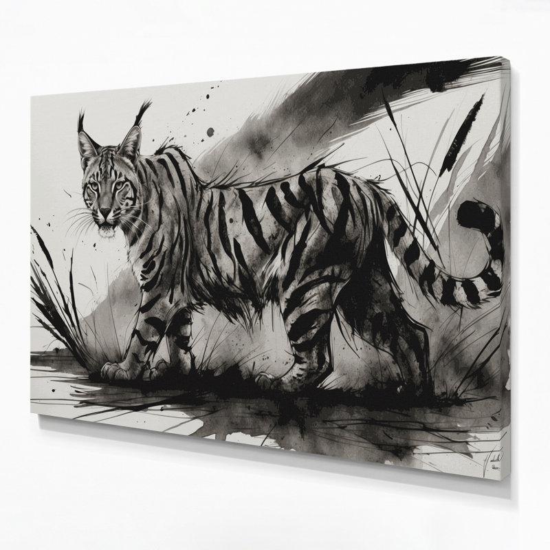 Art sauvage sur toile brun, H 11 po x l 14 po