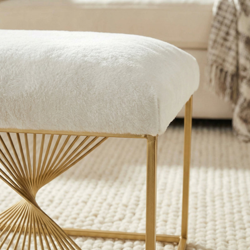 Repose-pieds Cortesi Home Hedda, blanc