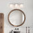 3-light Brushed Nickel Modern Vanity Light With Clear Glass And White Glass Dual Shades-749809374