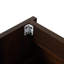 Meuble-lavabo double, 4 tiroirs, lavabo en résine, lavabo double à finition noyer 48 po, couleur à fermeture en douceur