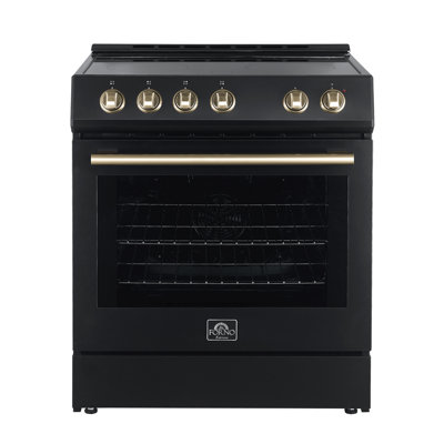 Leonardo Espresso 30" Slide-In Electric Range in Stainless-Steel, 5.0 cu. Ft.