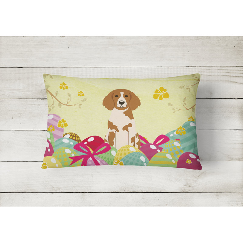 Easter Eggs Outdoor Throw Pillow