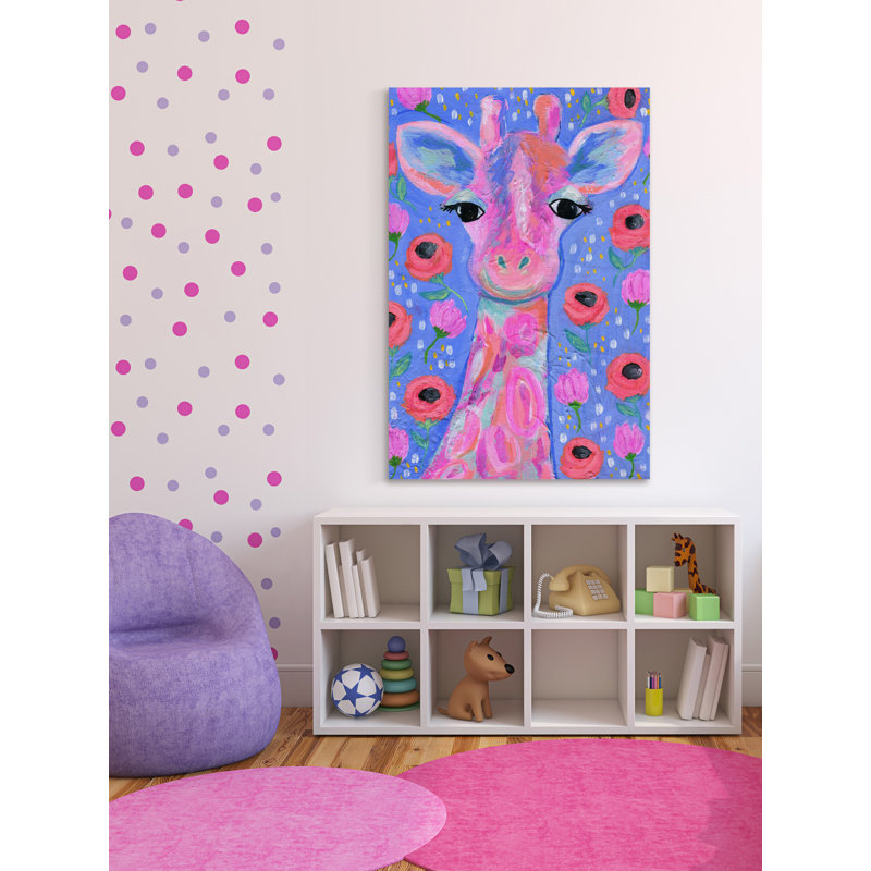 «Lily the Giraffe», reproduction sur toile tendue, H 30 po x l 20 po x P 1,5 po
