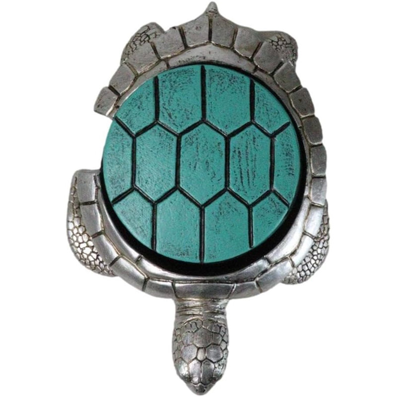 Ensemble de sous-verres ronds en fausse mer marine avec coquille turquoise