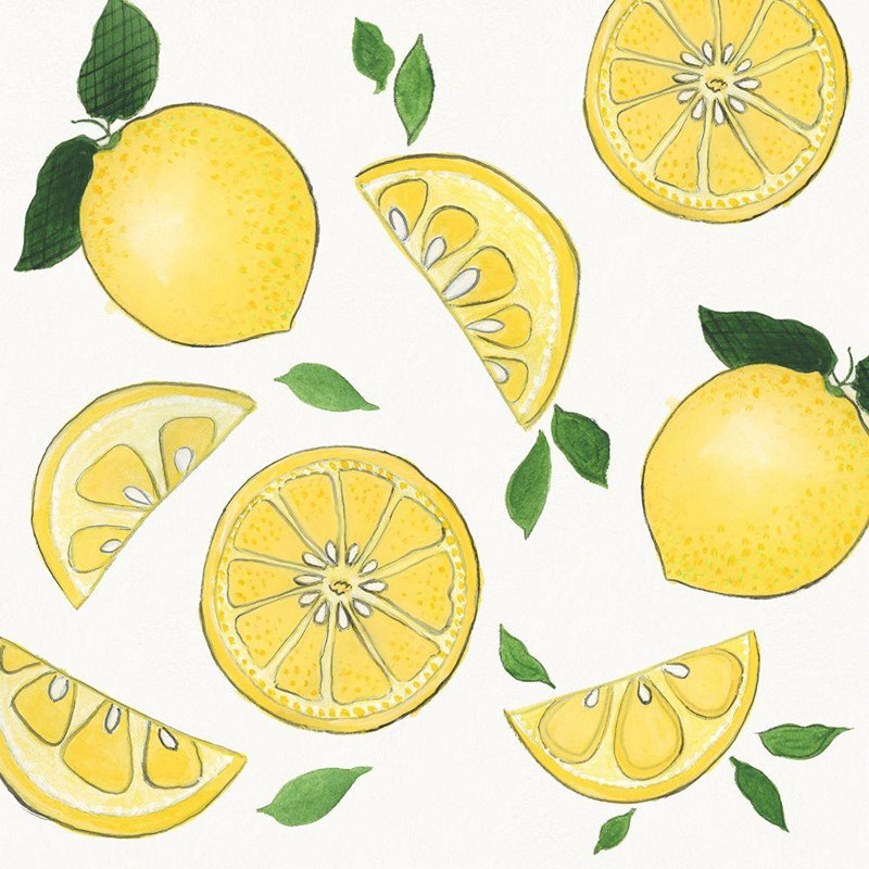 Art sur toile de la galerie Bay Isle Home ™ de Tava Studios: Zesty Lemons, H 36 po x l 36 po