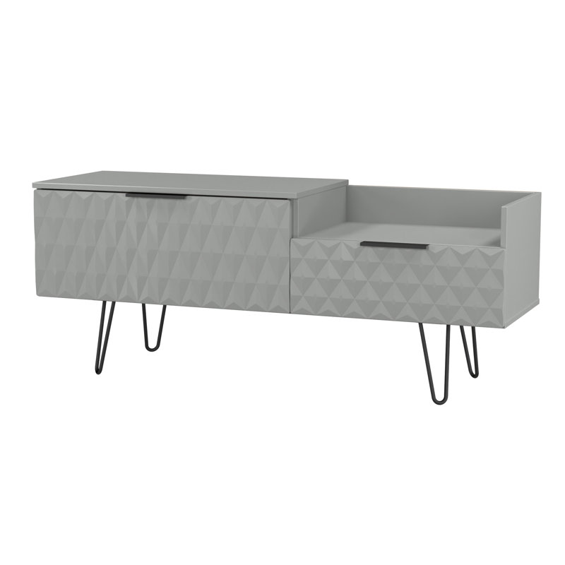 Bethanne 2 Drawer Coffee TV Unit, Grey