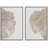 Pastel Tan Unique Wood Tree Ring Neutral Modern Organic Framed Canvas 2 Pieces Print Wall Art Decor-75068594-75068592