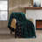 Eddie Bauer Capitol Hill Reversible Green Ultra Soft Plush Throw Blanket