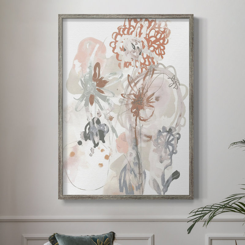 Petal Drift III Framed Print - Solid Wood, 11" H x 9" W