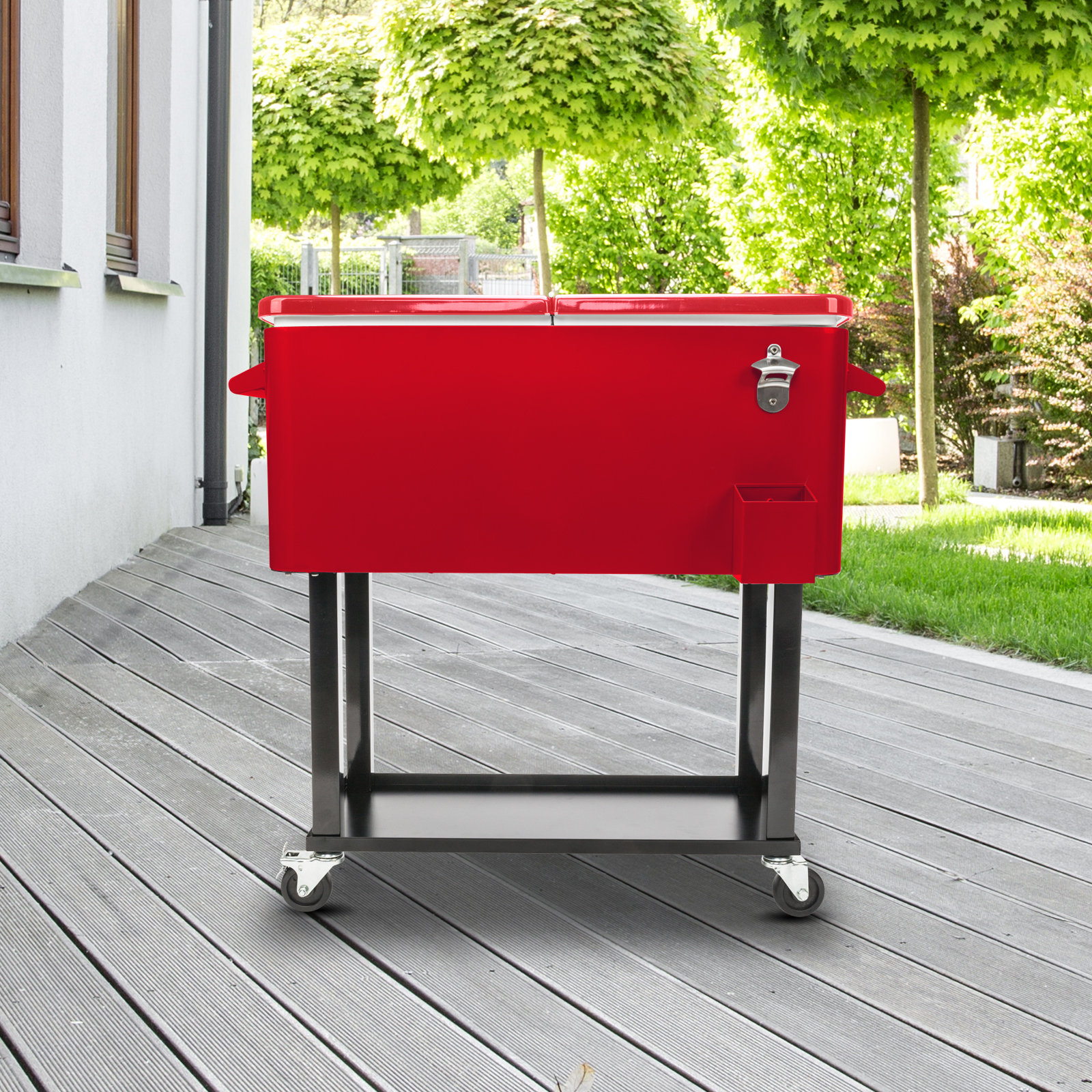 Winado 80 Qt. Outdoor Rolling Cooler Cart & Reviews Wayfair
