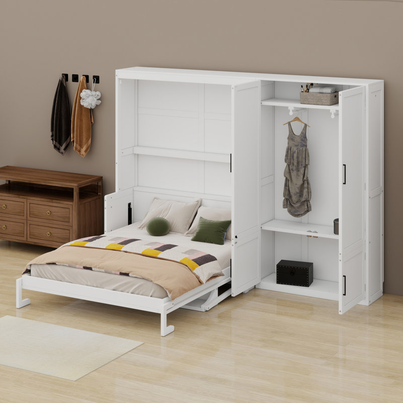 Lit escamotable avec lit escamotable Murphy, Blanc
