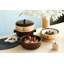 9.25" Ceramic/Terra Cotta/Wood Food Steamer-22330230-22330234