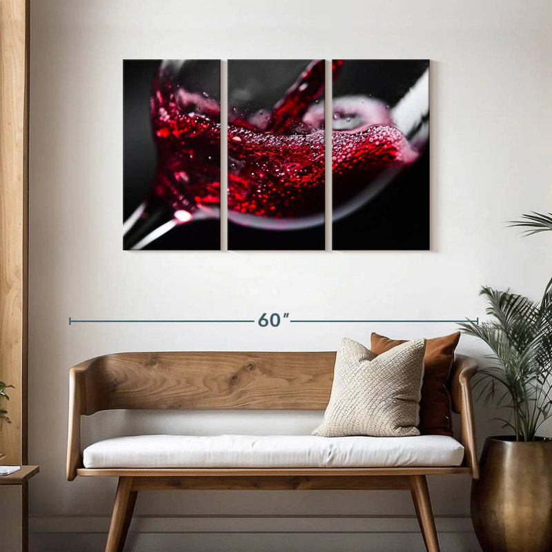 Yarlin Bubbly Red Wine, 28" H x 45" W