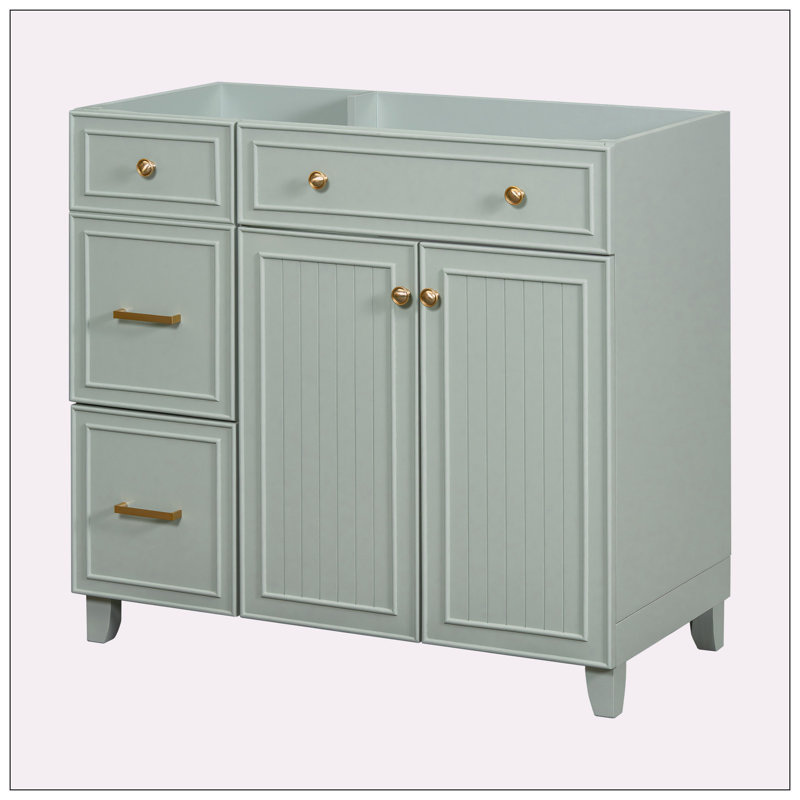 Base de meuble-lavabo simple 35,43 po seulement, Vert