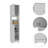 Linen Cabinet, Double Doors, Four Interior  Shelves, Two Cabinets  -White