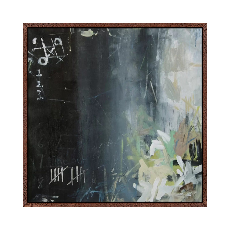 Chalk One Up by Julian Spencer - Painting on Canvas, Classic Wood Framed Canvas, 66.04 cm H x 66.04 cm W