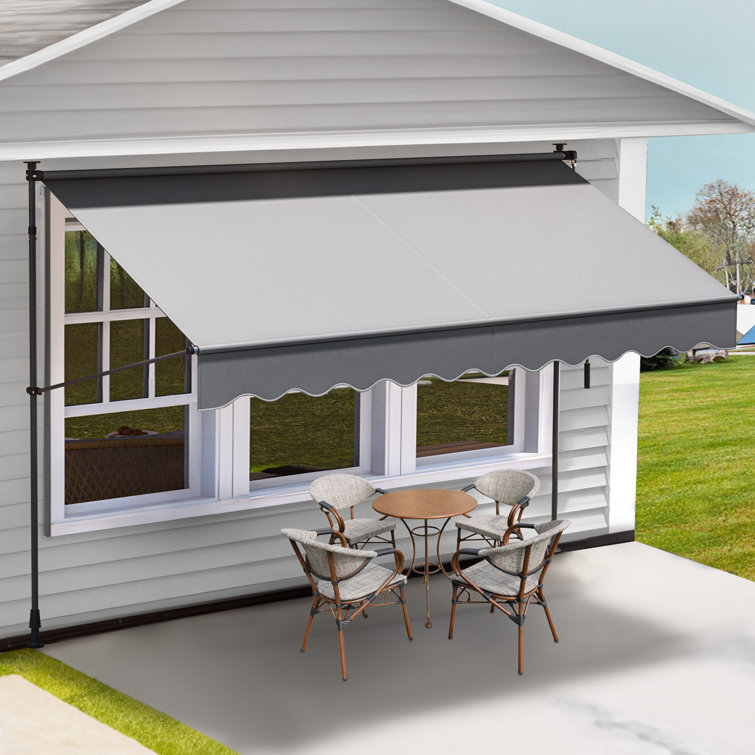 Edrosie Inc 118.1'' H Retractable Patio Awning Window Awning Door Awning