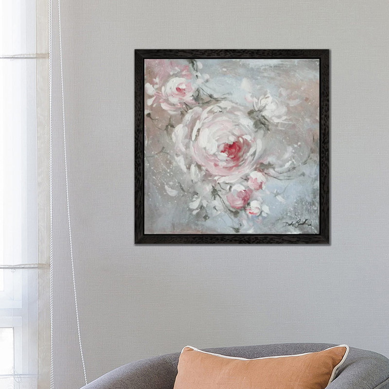 Blush I by Debi Coules - Painting on Canvas, 66.04 cm H x 66.04 cm W, Black Framed
