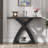 39.3'' Console Table with 2 Spacious Shelves, X-Shaped Entryway Table