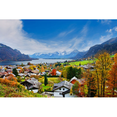 Mondsee Lake In Austria by Tverkhovinets - Wrapped Canvas Photograph
