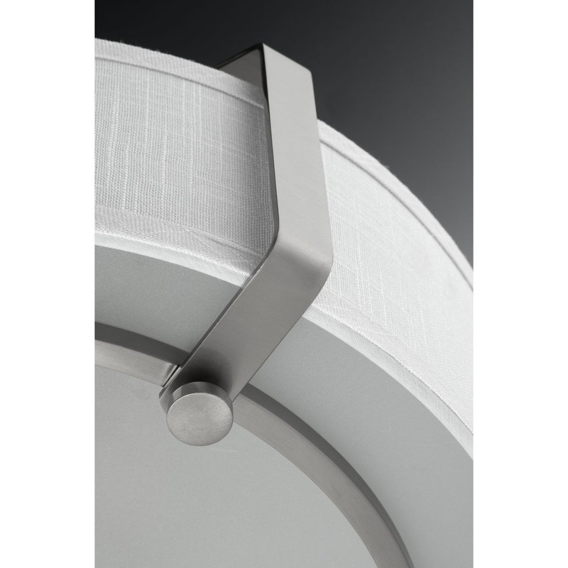 Plafonnier semi-encastré 16 po Seawell, Nickel brossé