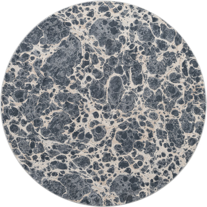 Abstract Indoor Rug, Round 7'