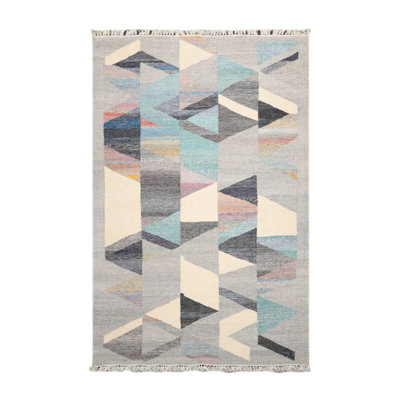 Tapis oriental en coton tissé à la main KPSI Kilim de 5 po x 8 po Dakota Fields