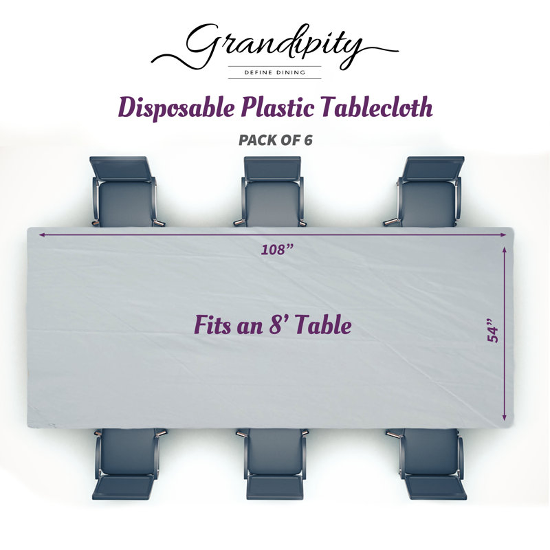 Gold 12-Pack Premium Disposable Plastic Picnic Tablecloths