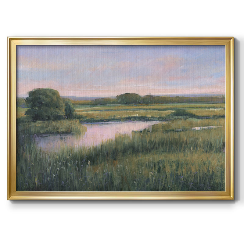Spring Marsh I, reproduction d'art sur toile, H 26 po x l 38 po x P 1,5 po, Or