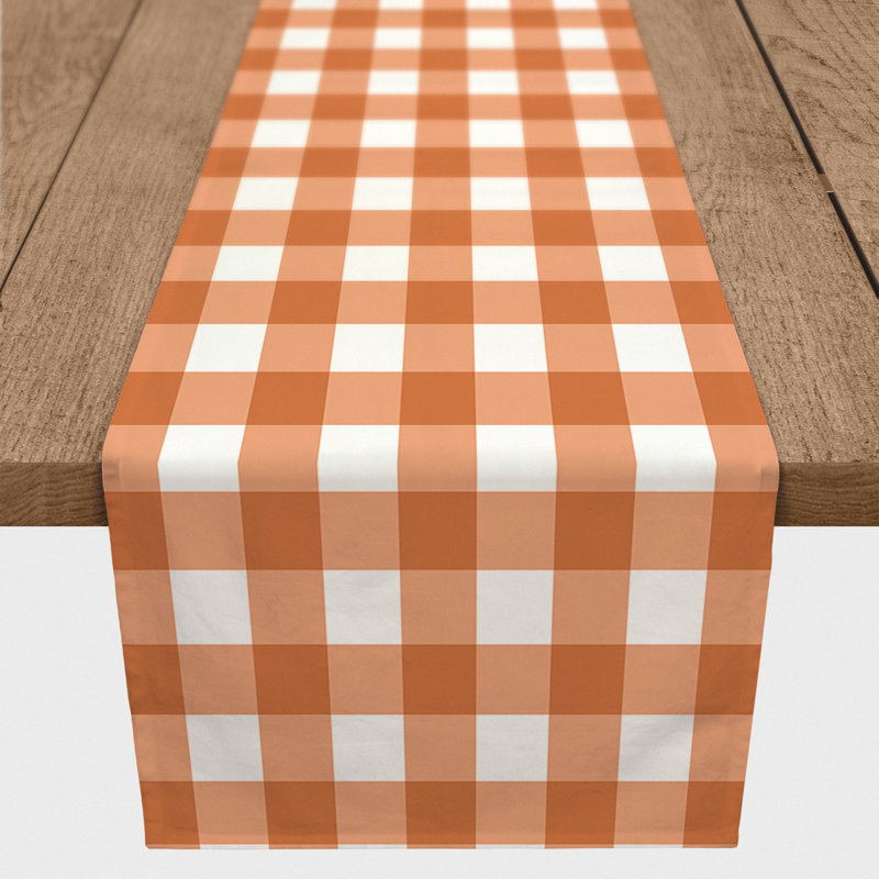 Chemin de table Westrick, Géomatique, 72 po x 16 po, Orange