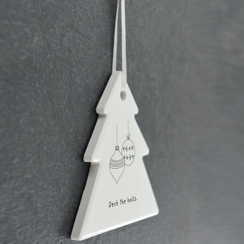 Carley Deck The Halls Baubles Tree Shaped Ceramic Ornament