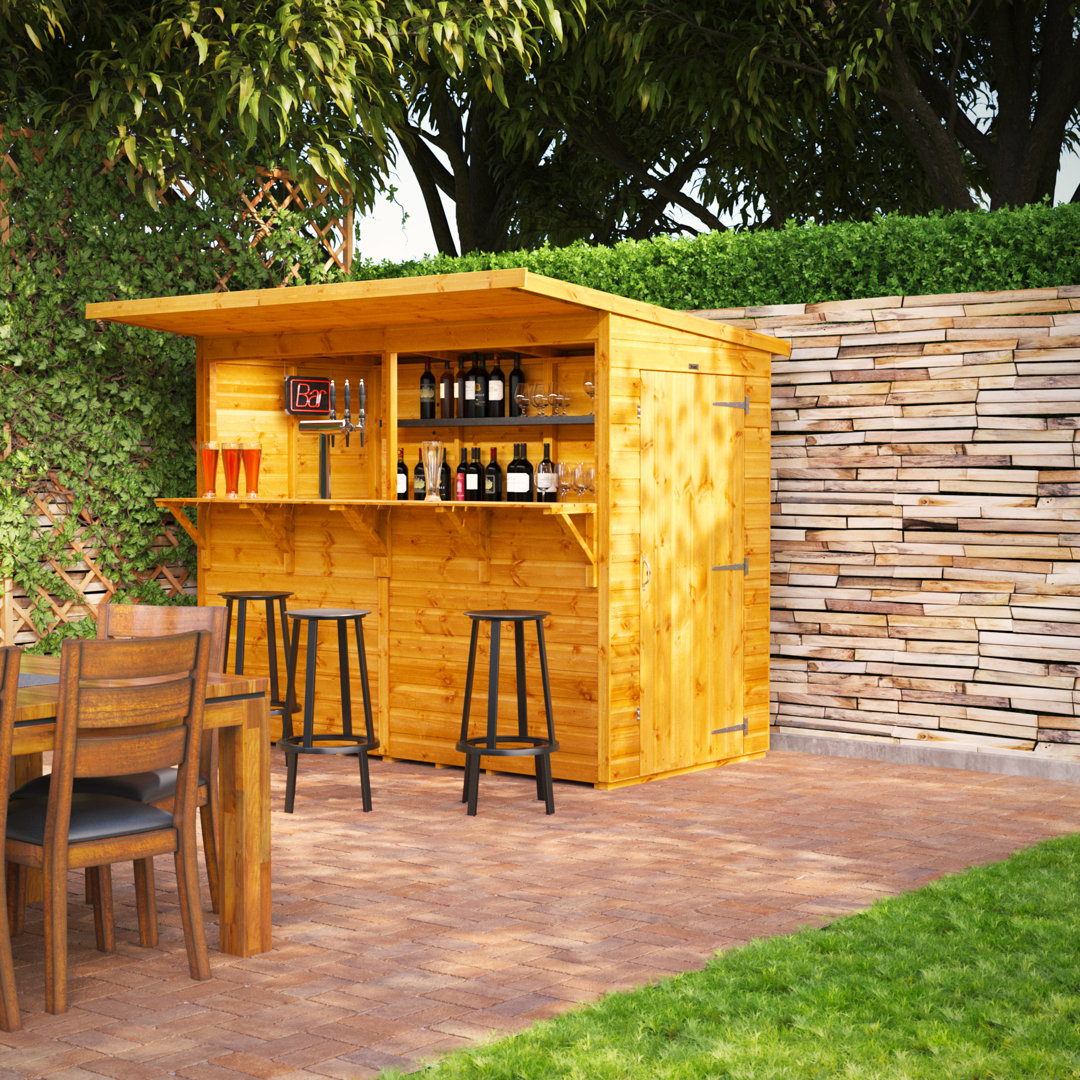 6.3 ft. W x 8.3 ft. D Solid Wood Tongue & Groove Pent Garden Shed
