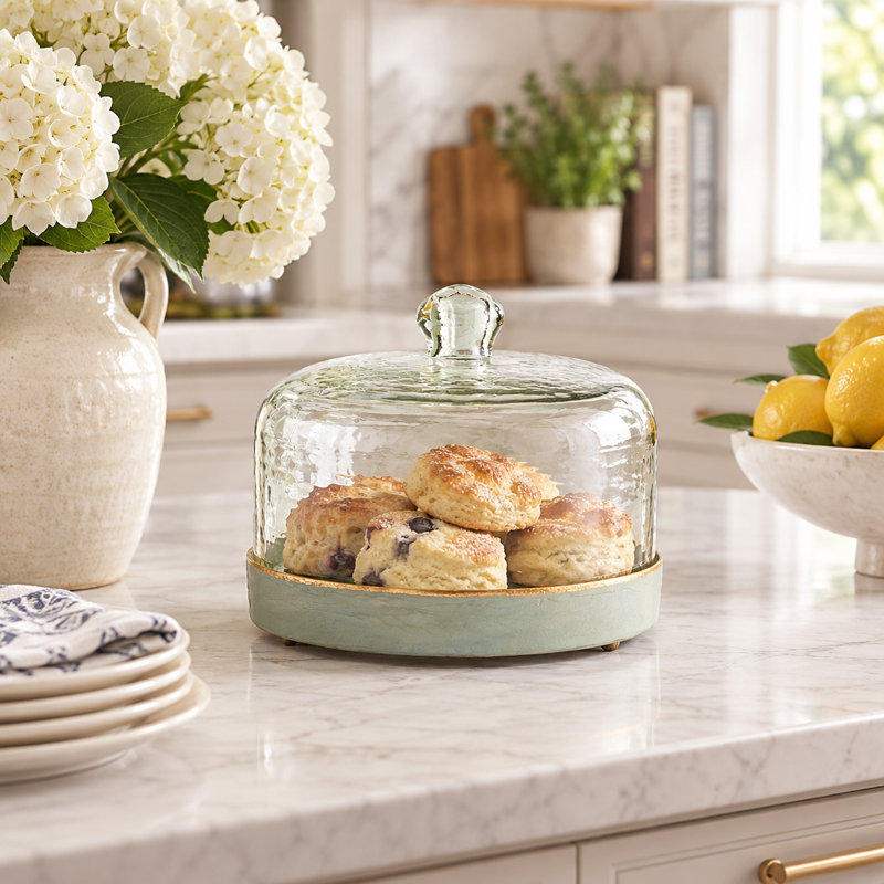 Kammie Tray With Cloche Large Iron Tray