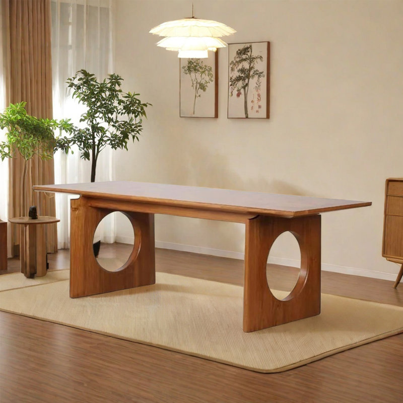 Modern Design Solid Ash Wood Dining Table, 29.53"H x 70.87"L x 31.5"W