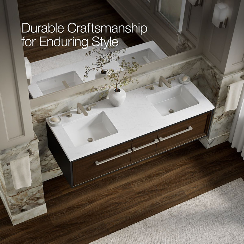 Lodern 61" Single Bathroom Vanity Set, Slate Gray