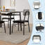 Ensemble de table de salle à manger pour 4 personnes avec support de rangement, table de cuisine 5 pièces et chaises rembourrées de 4, plateau de table en bois et structure en métal robuste, ensemble de salle à manger