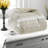 Farmhouse 3-piece Cotton Bedding Set, Chenille Tufted Comforter, Full/queen
