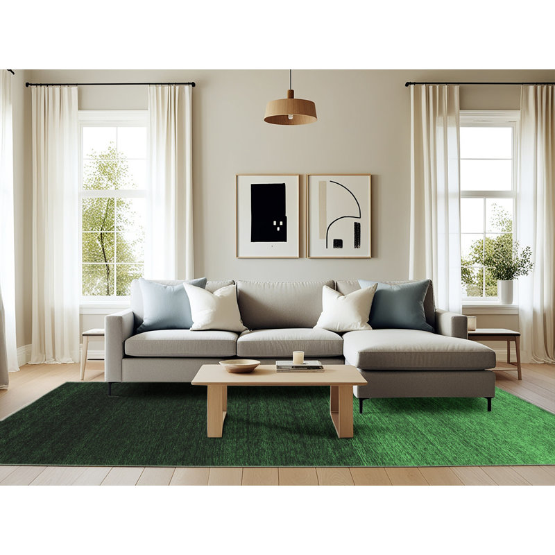 Washable Abstract Indoor Rug, Rectangle 6' x 9'